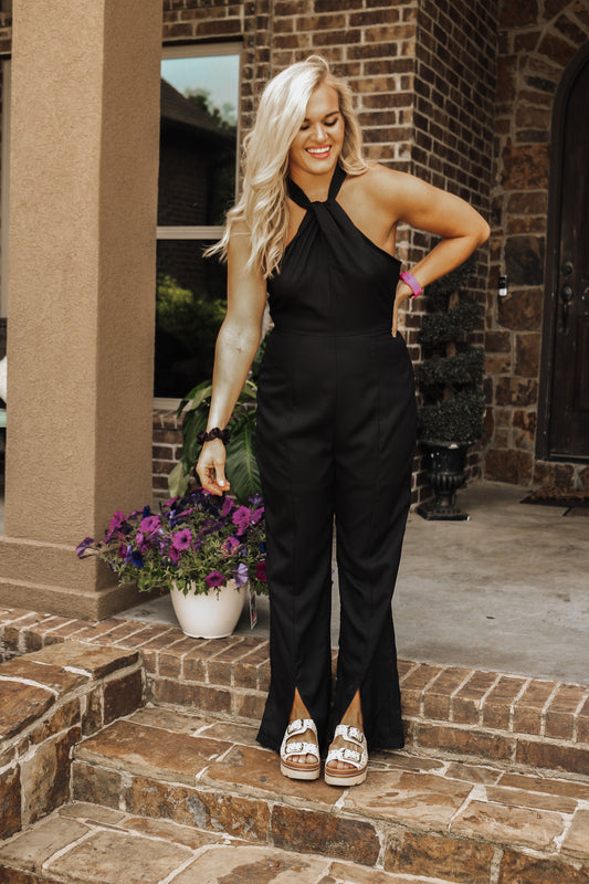 Don't Hate The Player Black Jumpsuit