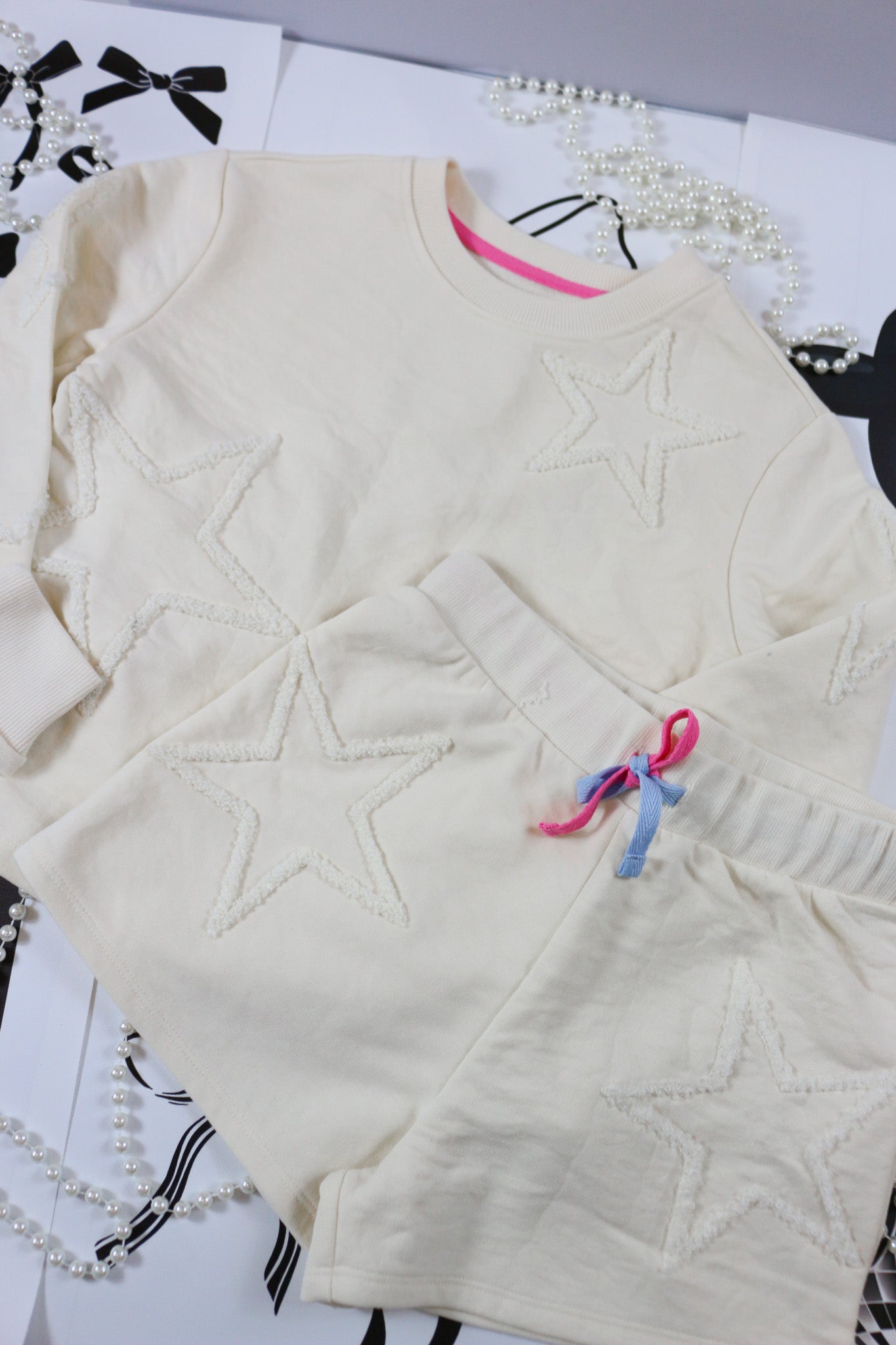 Youth Girls Star Chenille Sweatshirt