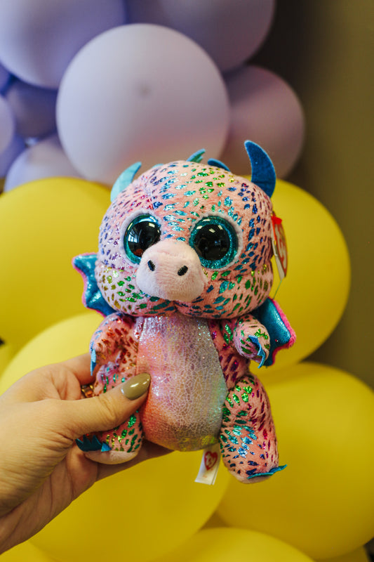 Flint Multicolored Dragon Beanie Baby