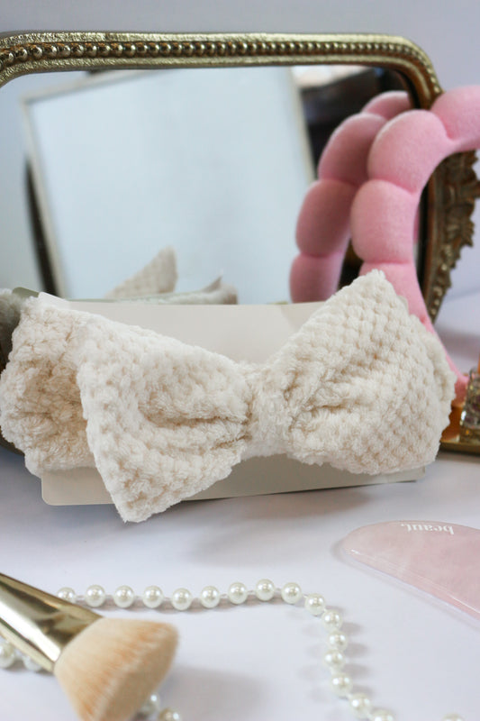 Textured Bow Spa Headbands -4 Colors