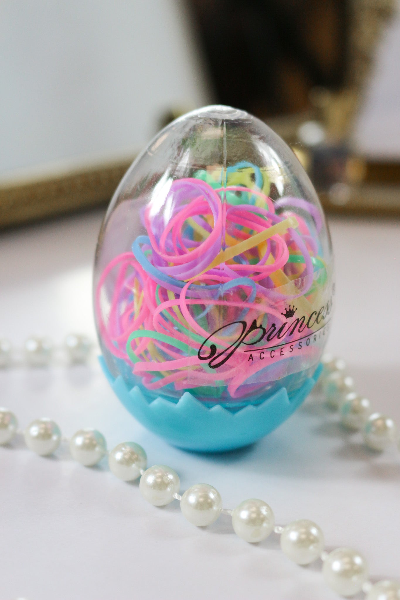 Rubber Elastic Hair Ties Easter Egg -4 Colors