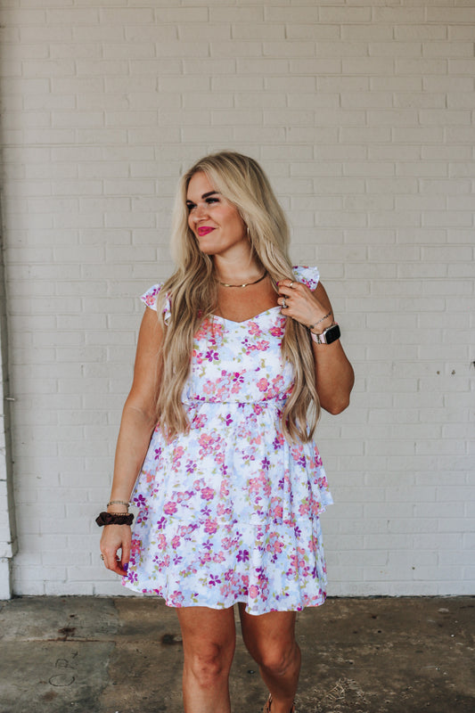 Get To Stepping Multi Floral Dress