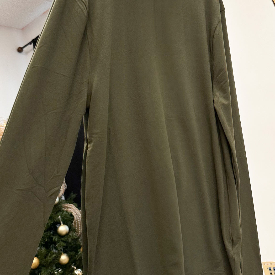 Mutual Agreement Solid Mock Neck Top