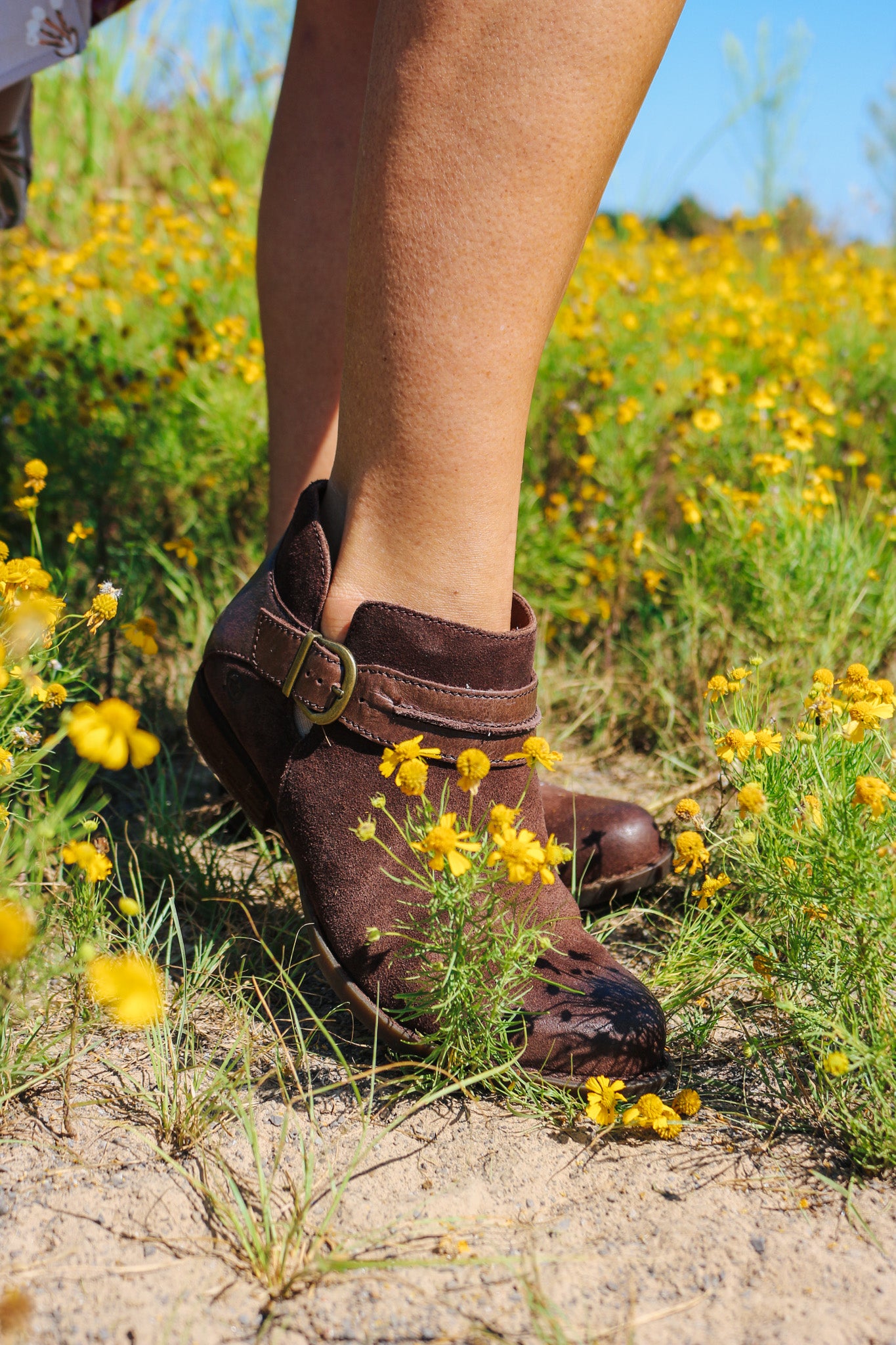 Dark brown bootie best sale