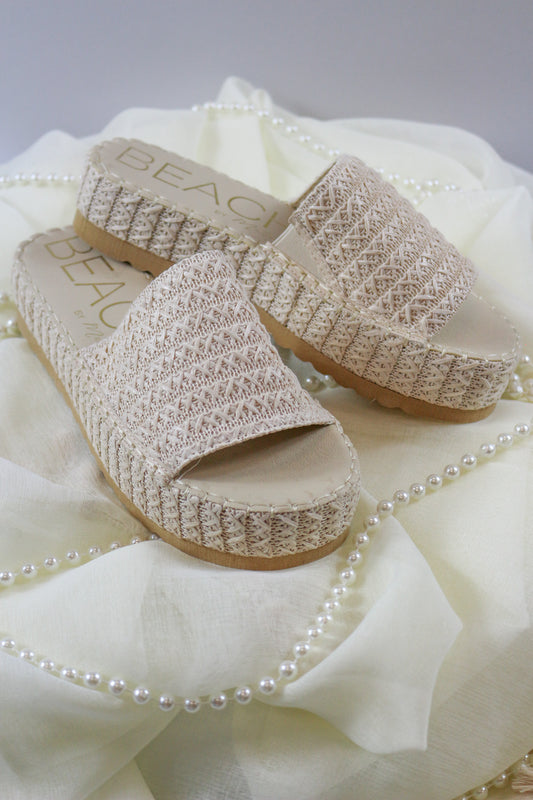 Del Mar White Platform Sandal