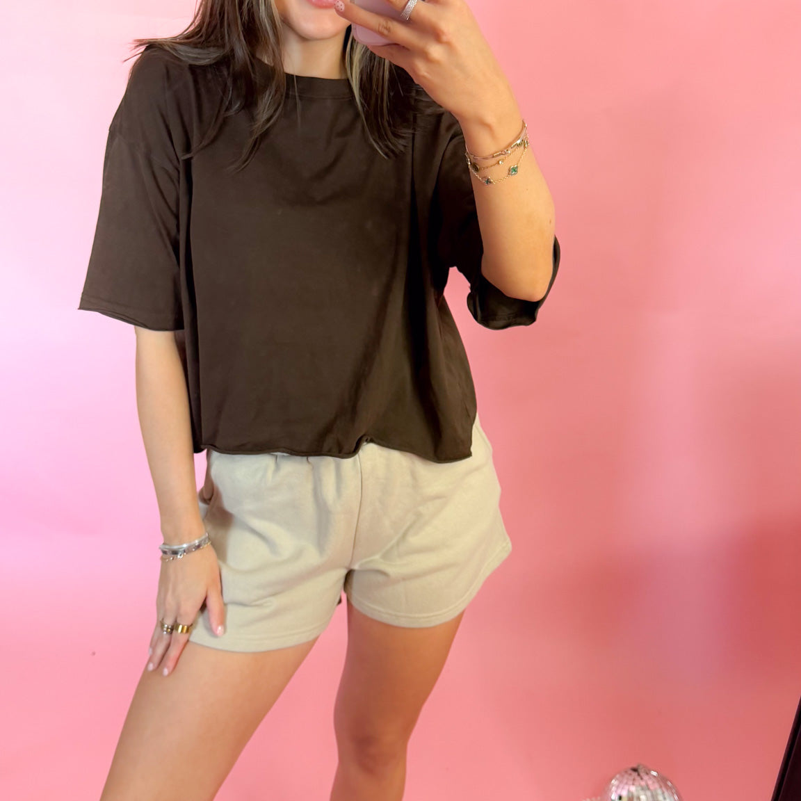 Local Girl women's boxy crop tee, shown in one of several available colors