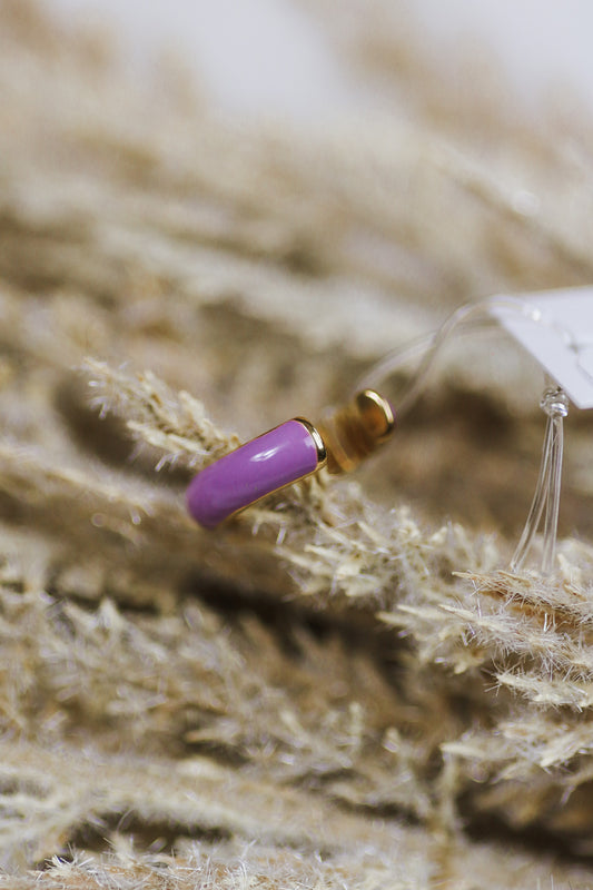 Purple & Gold Ear Cuff - Water Resistant
