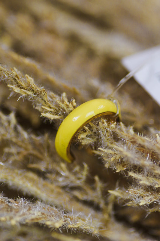 Yellow & Gold Ear Cuff - Water Resistant