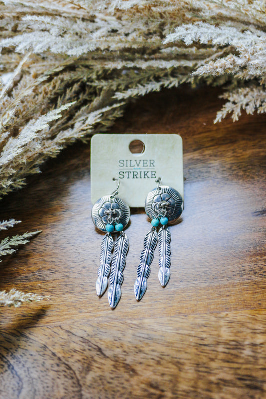 Dream Catcher Silver Strike Earrings