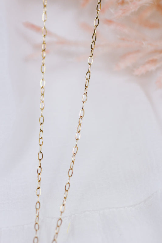 Gold Sealed With Love Initial M Necklace - Water Resistant