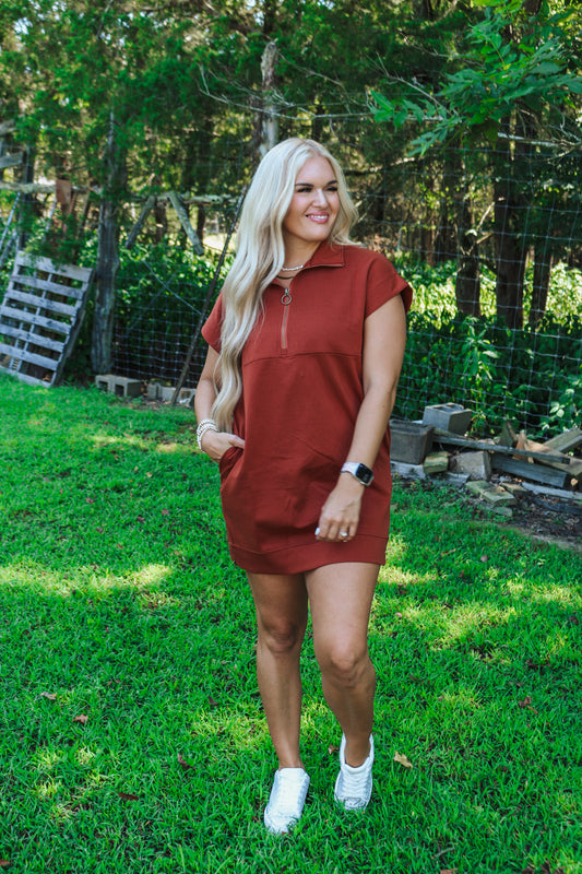 Effortless Selection Chestnut Dress