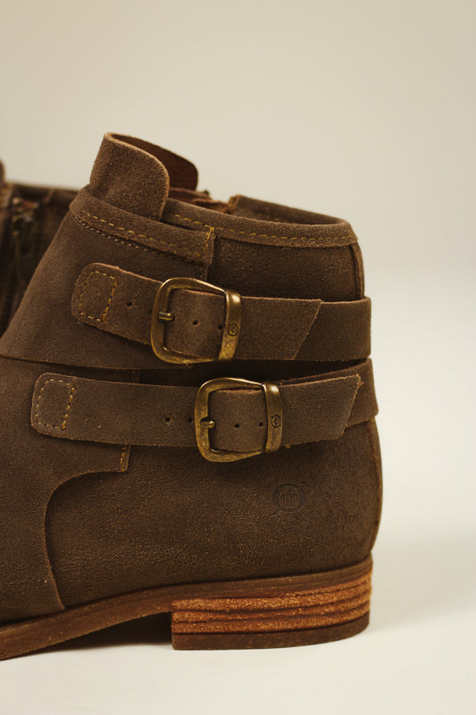 Moraga Suede Leather Boot- Taupe