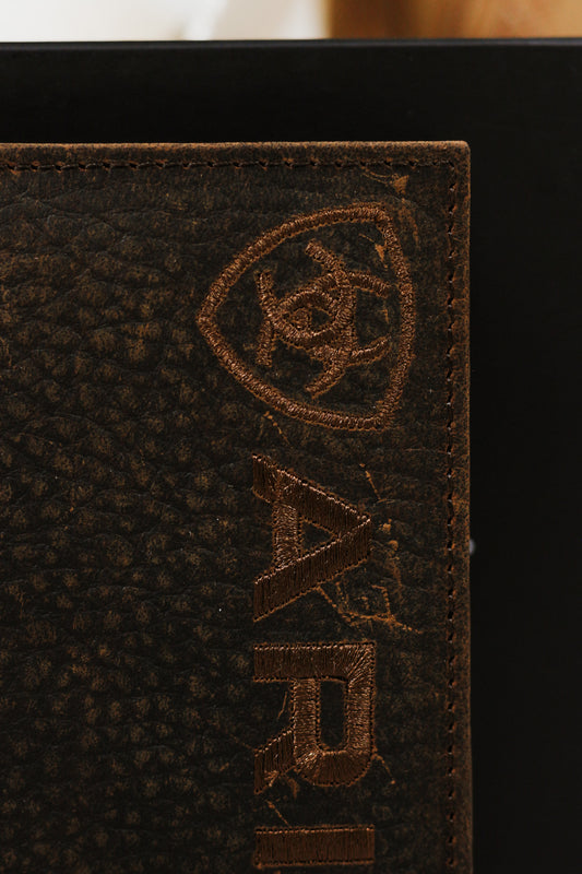 Ariat Bull Hide Brown Rodeo Wallet