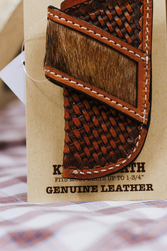 3D Vertical Knife Sheath Calf Hair