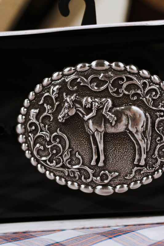 Youth First Love Horse Belt Buckle