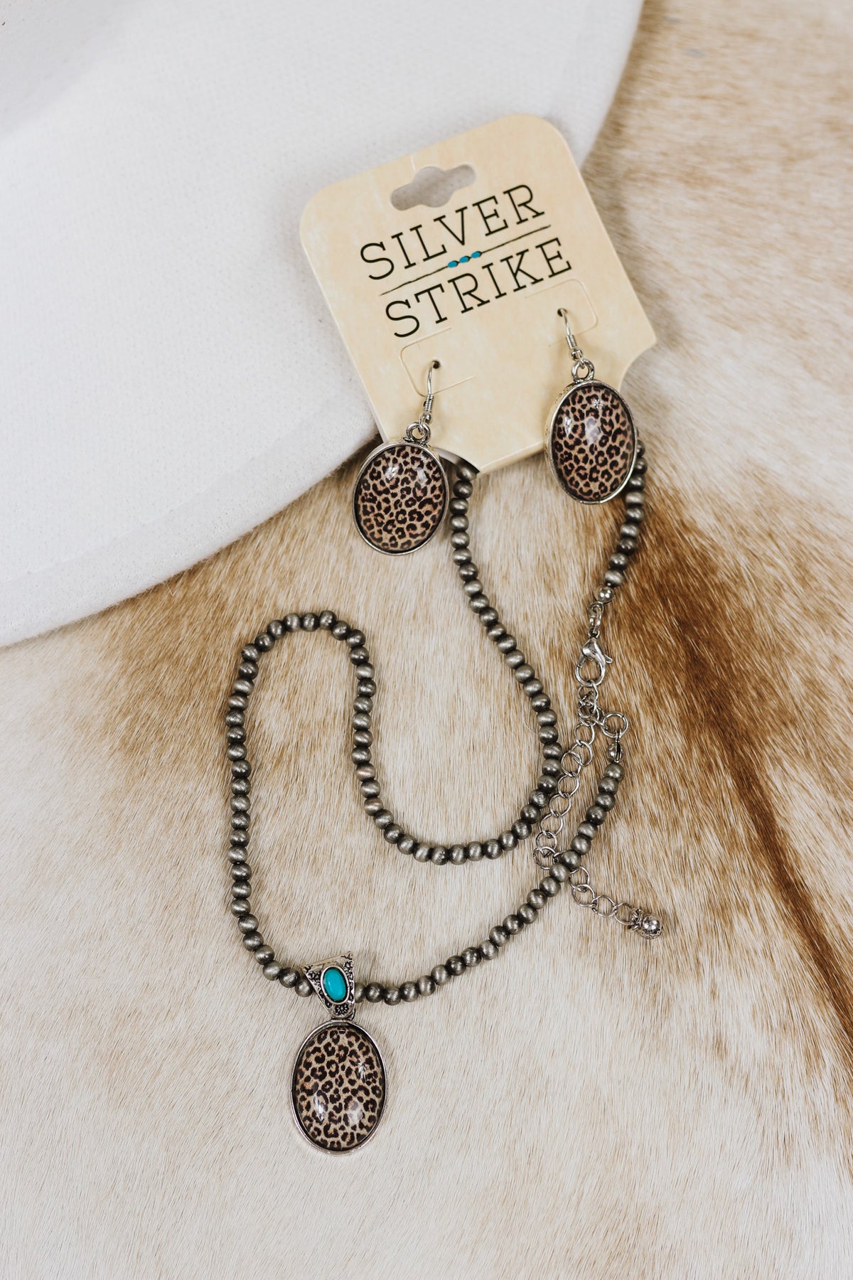 Silver Strike Necklace and Earring Set