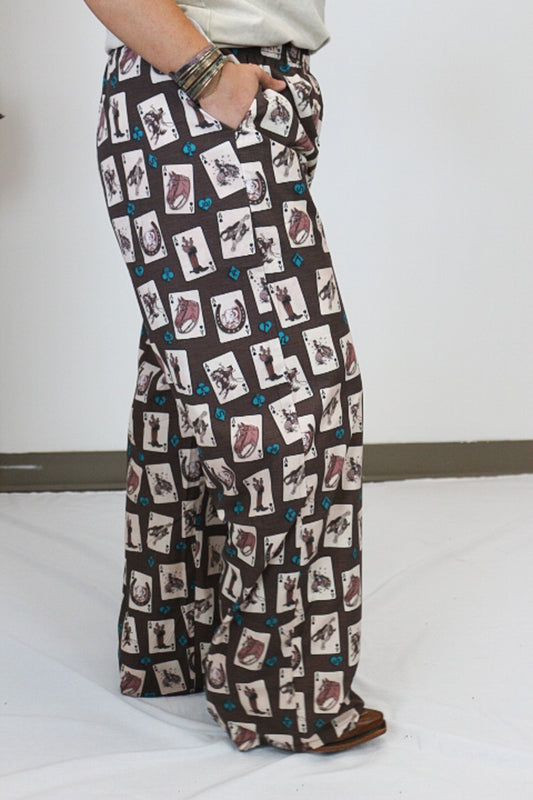 Western Luck Brown Boxer Pants