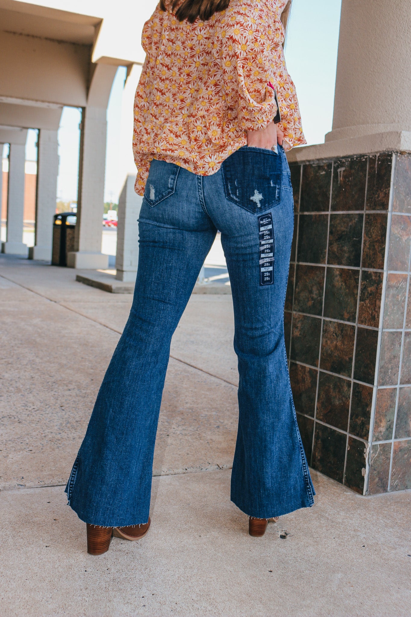 Star Of The Show Medium Wash High Rise Thea Flare Jeans