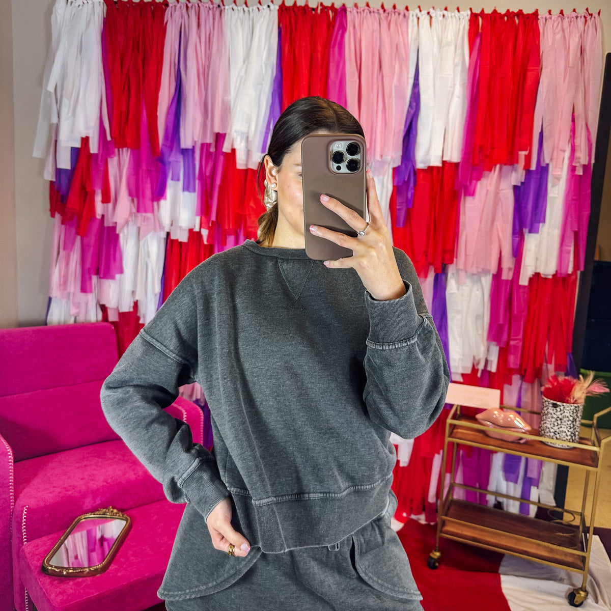 Working Through It Burnout Fleece Sweatshirt
