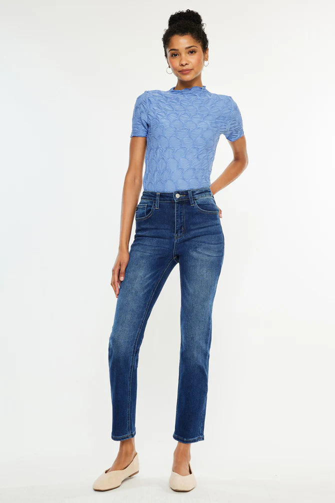 Adaline Essentials High Rise Slim Straight Leg Jeans KanCan