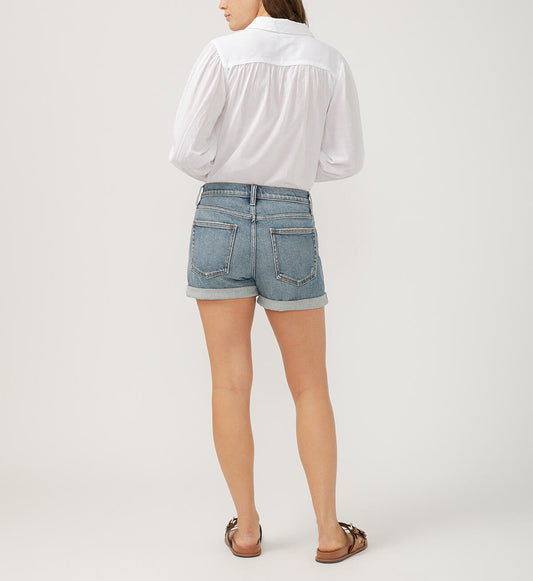 Women's Boyfriend Mid Rise Denim Shorts By Silver