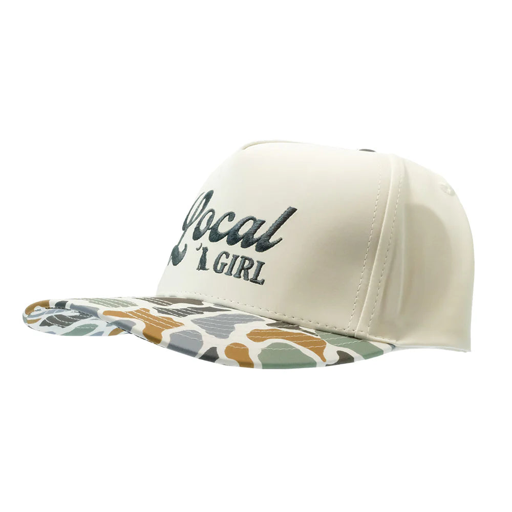 Local Girl Stone & Localflage Blue Retro Script Hat
