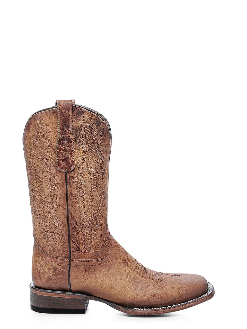 Corral Men's Embroidery Honey Wide Square Toe Cowboy Boot