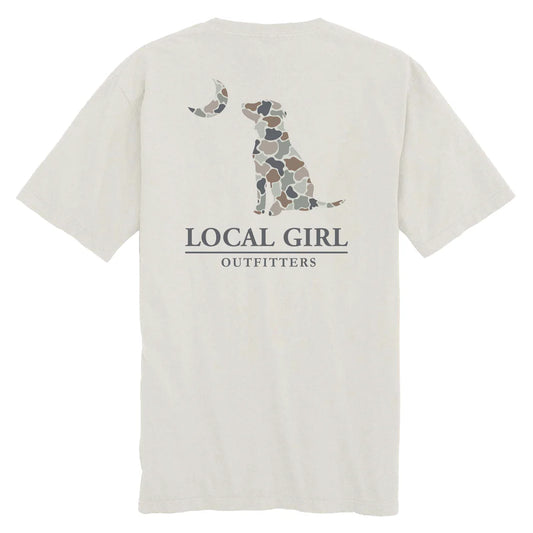 Local Girl Flora Dog & Moon Silver Tee