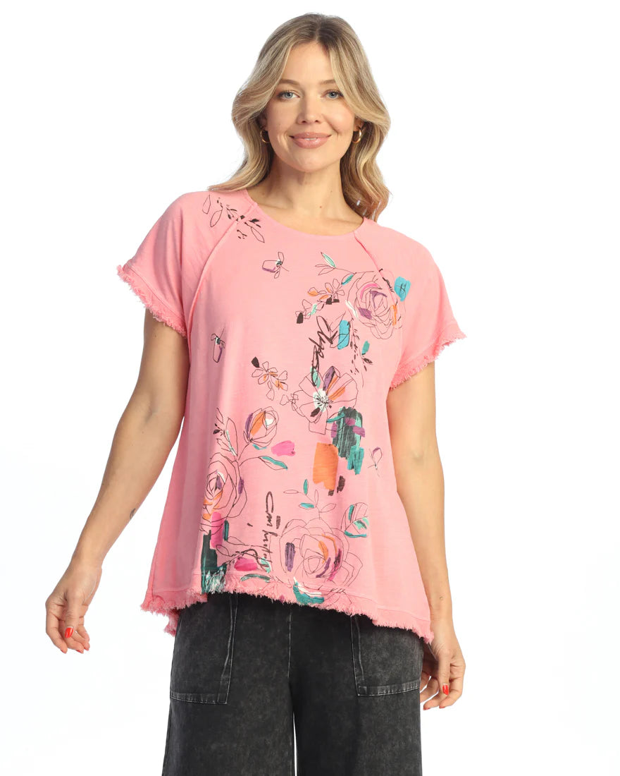 Blush Whimsy Floral Top