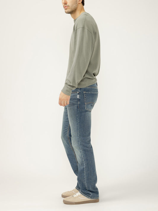 Silver Men's Jace Slim Fit Bootcut Knit Flex Jeans