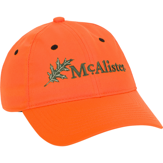McAlister Orange Upland Embroidered Twill Cap