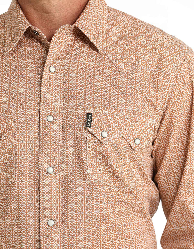 Cinch Men's Modern Fit Gold Long Sleeve Shirt
