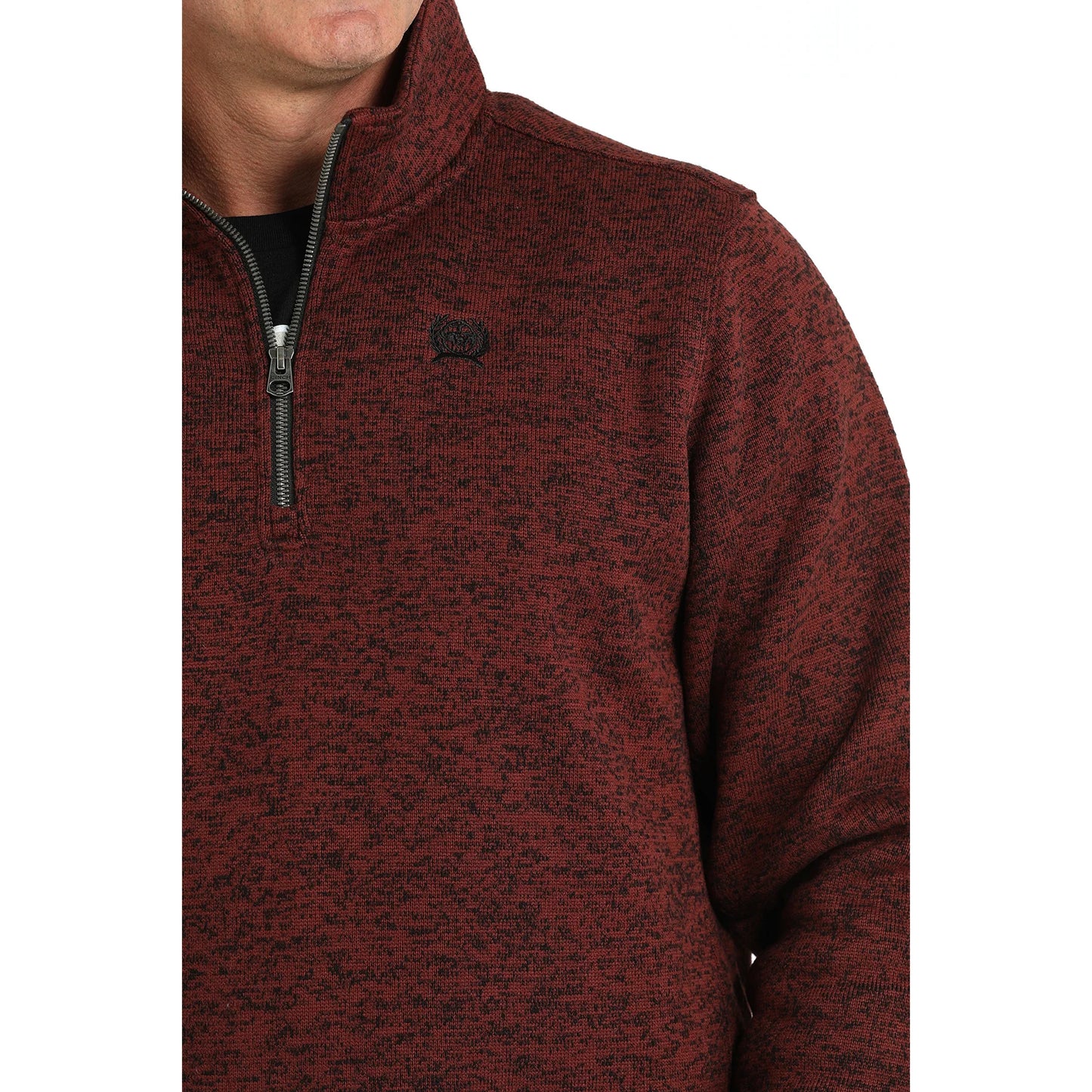 Cinch Men's Quarter Zip Burgundy Pullover