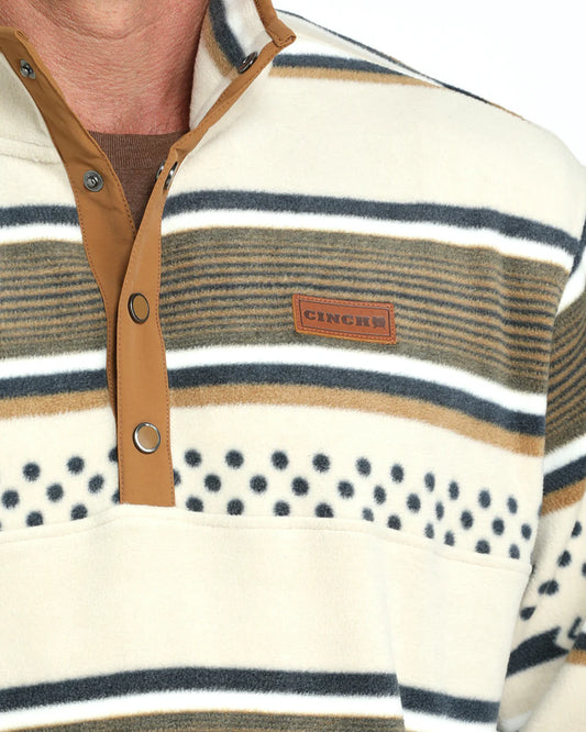 Cinch Men's Cream Polar Fleece Pullover