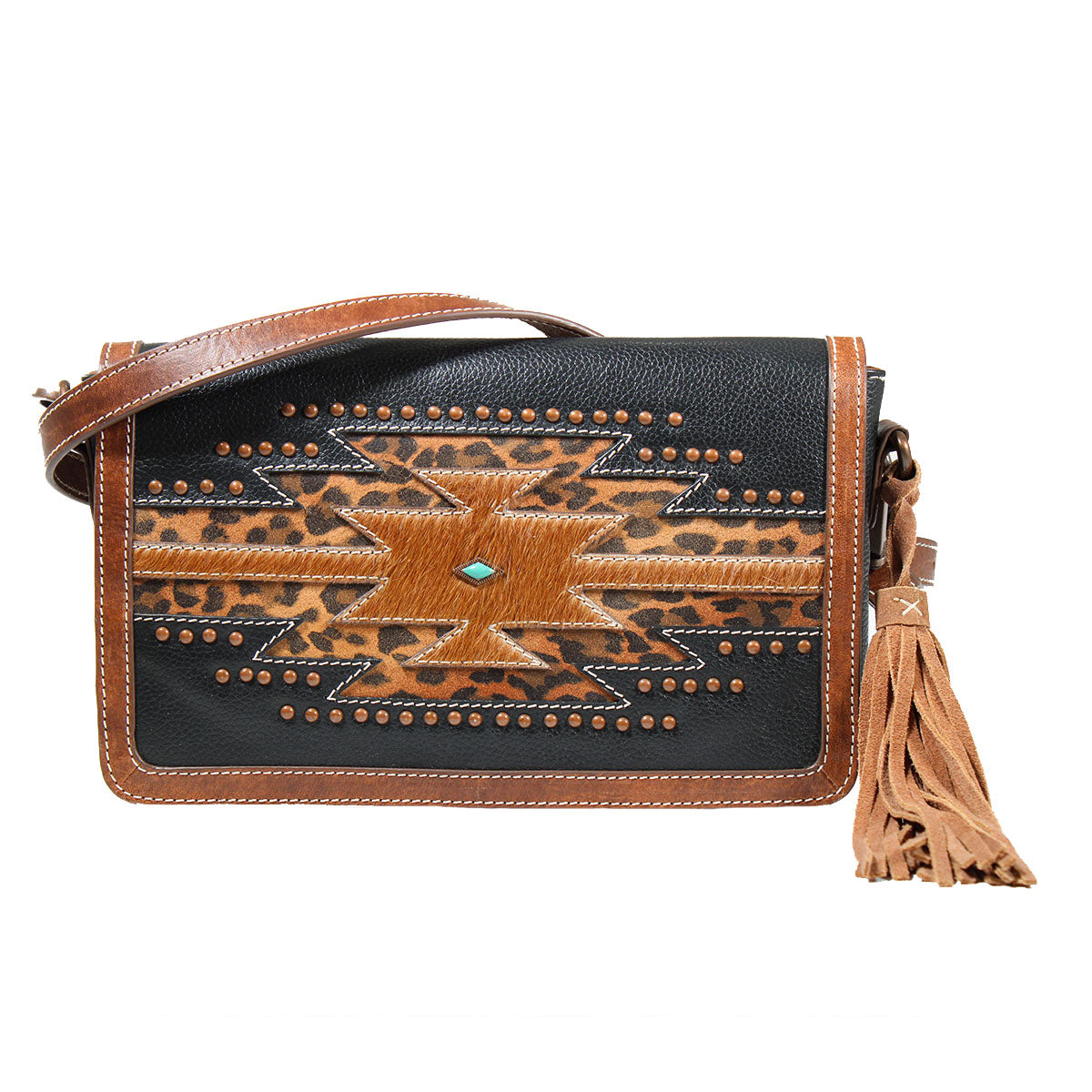 Nocona Anika Style Cheetah Black & Brown Crossbody