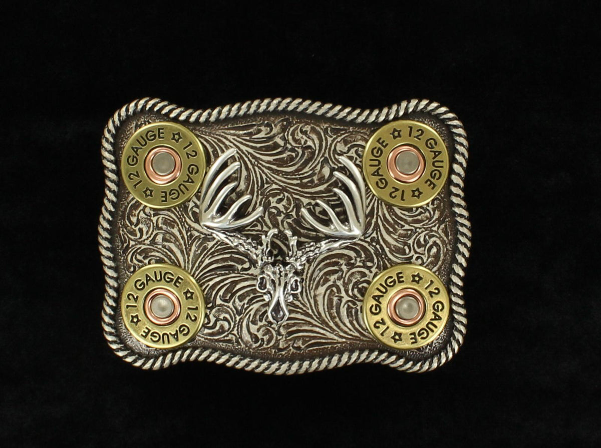 Nocona Men's Skull Shotgun Shell Buckle