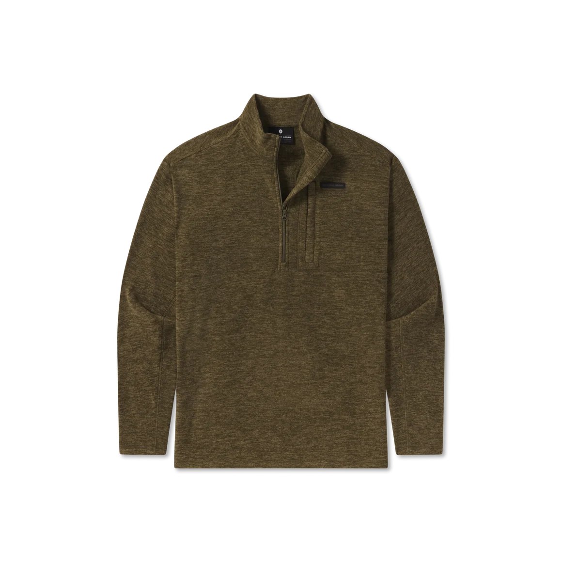 Southern Marsh Maple Grove Brushed Half-Zip Pullover in Dark Olive