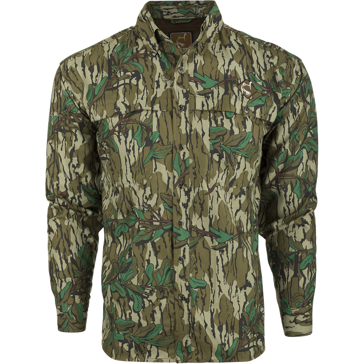 Drake Men's Greenleaf Mesh Back Fly Weight Turkey Shirt