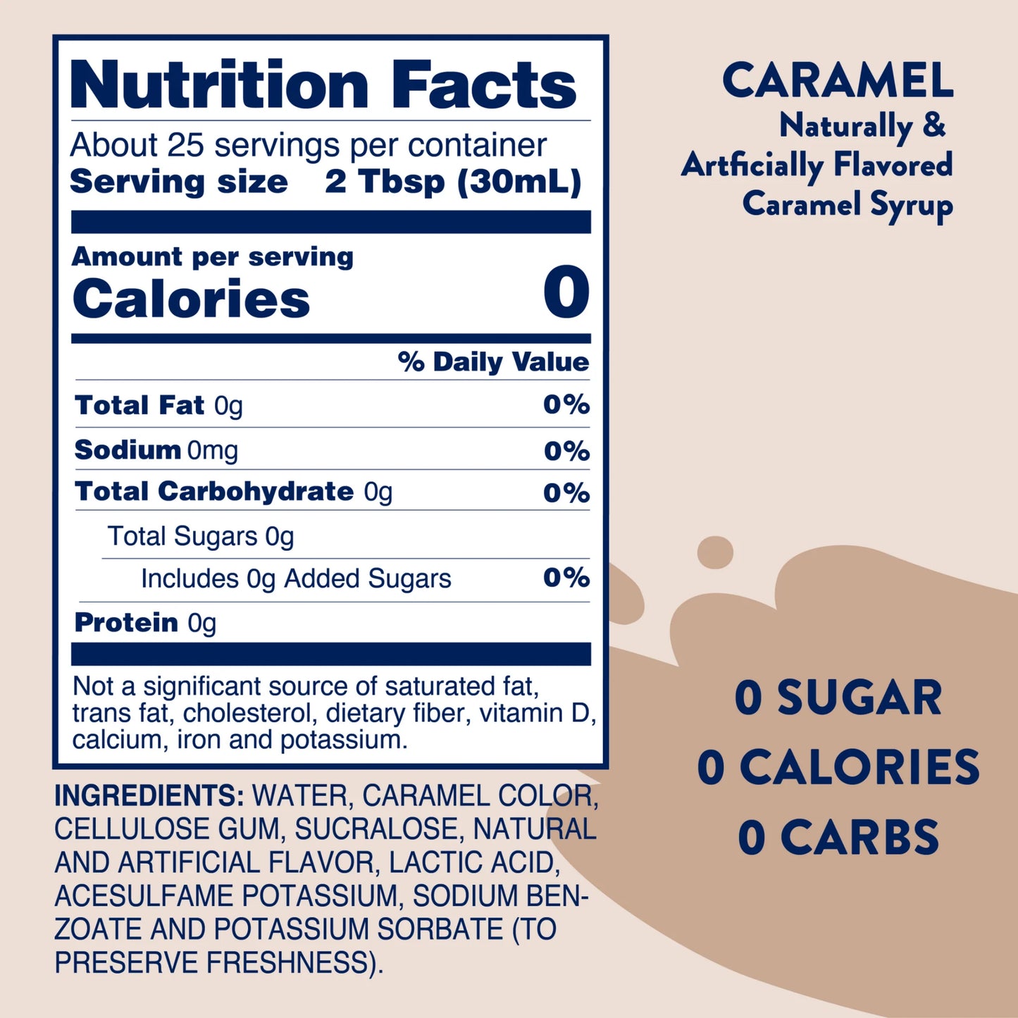 Sugar Free Caramel Skinny Syrup