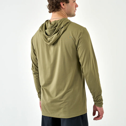 Burlebo Men's Sea Breeze Green Performance Hoodie