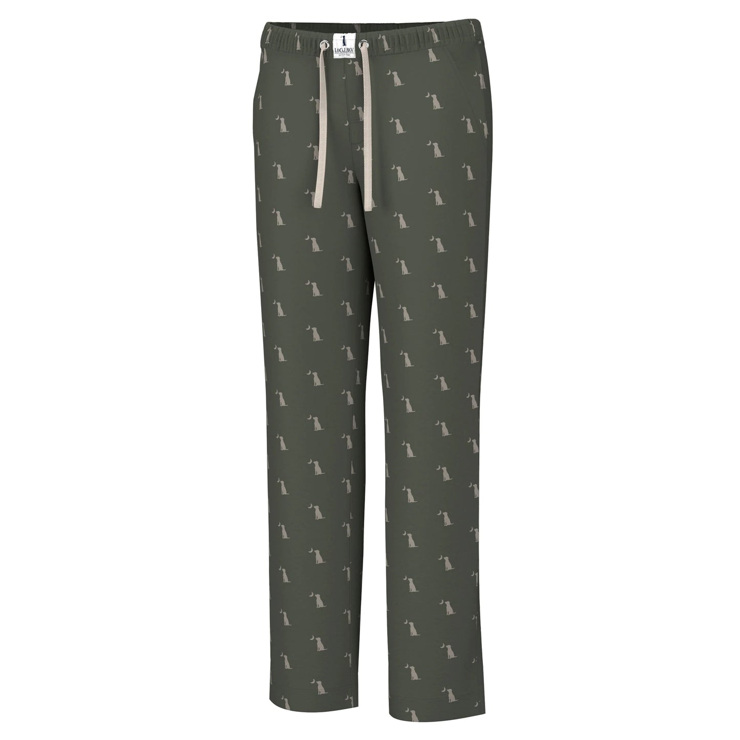Local Boy Dark Olive Dog & Moon Pajama Pant