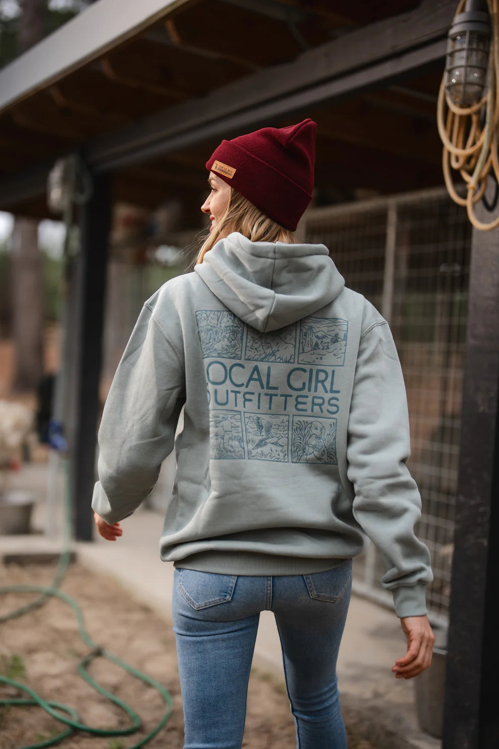 LG Field & Forest Dusty Green Brushwood Hoodie