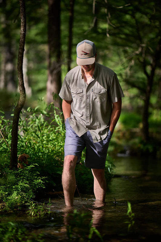 Hooey Men's SOL Olive Green Short Sleeve Pearl Snap Shirt