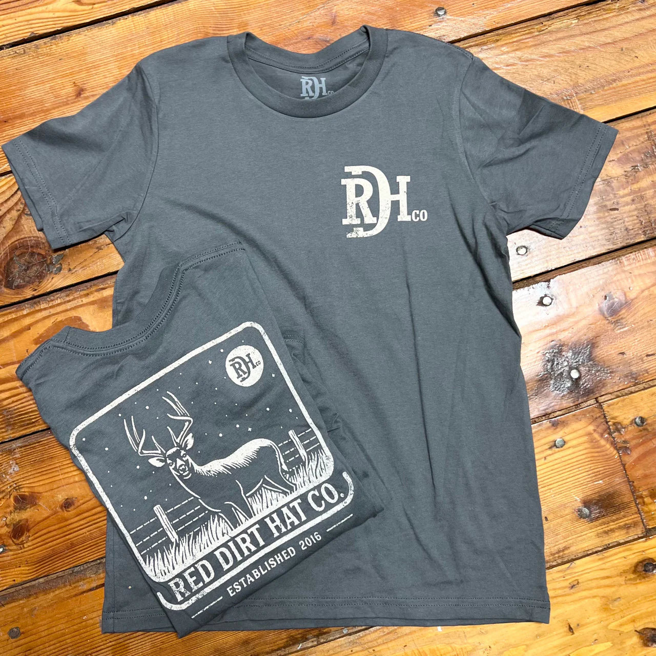 Red Dirt Hat Company Grey Youth Big Buck Tee