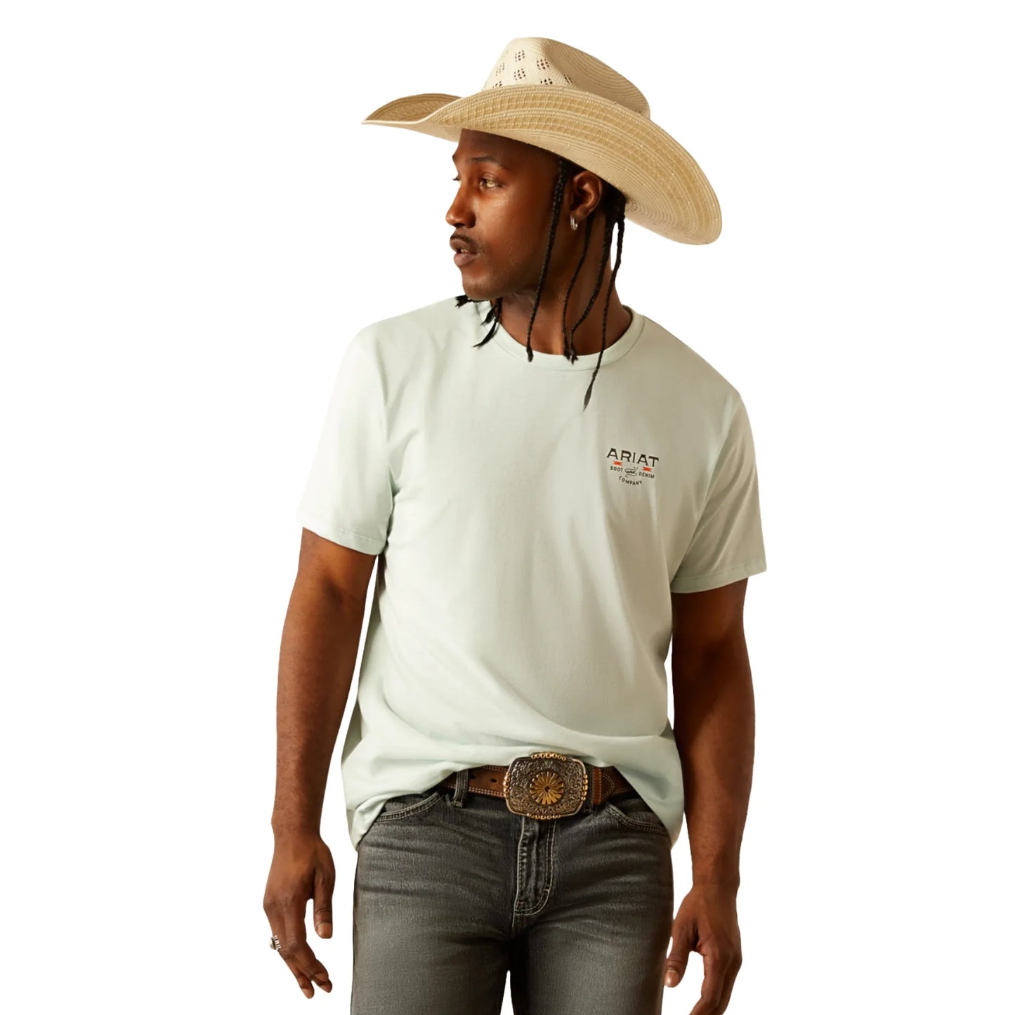 Ariat Men's Lucky Shoe Glacier Blue T-Shirt