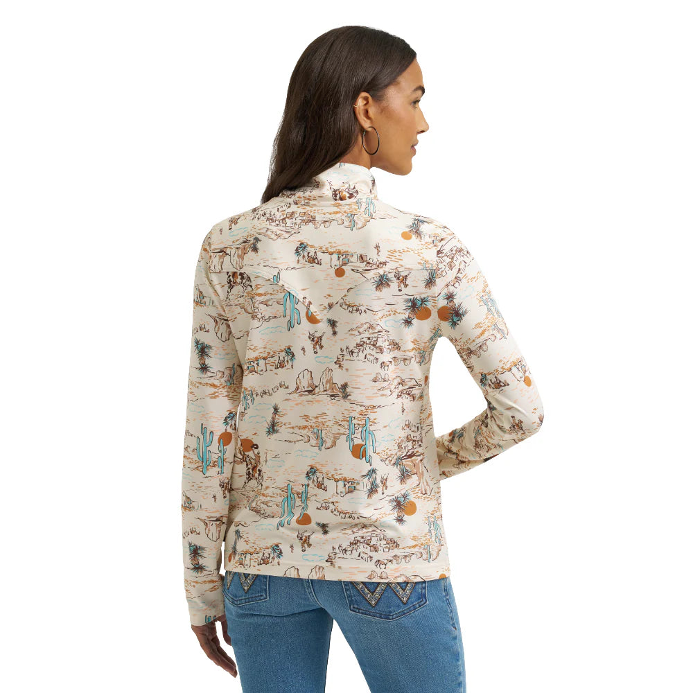 Wrangler Women's Cream Skye Performance Quarter Snap Pullover