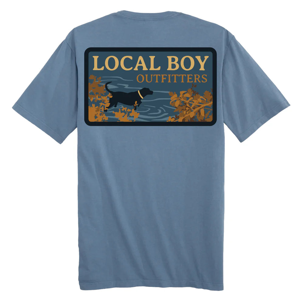 Local Boy Men's Slate Blue River Pup Tee