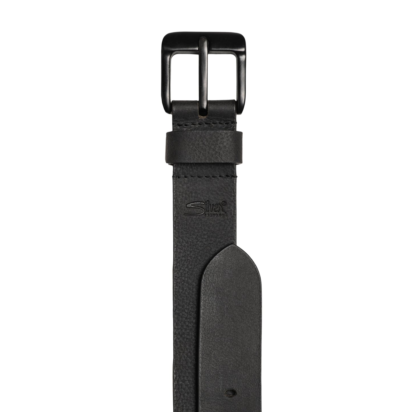 Silver Jeans Co. Men's Black 40MM Soft Milled Genuine Leather Belt