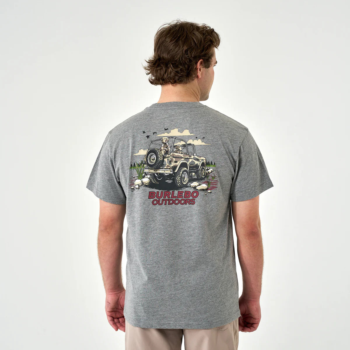Men's Burlebo Dark Heather Grey Off Road Bronco Tee