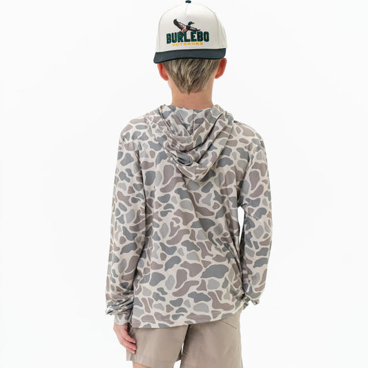 Burlebo Youth Classic Deer Camo Performance Hoodie